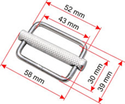 Stainless Steel Webbing buckle -sliding bar buckle